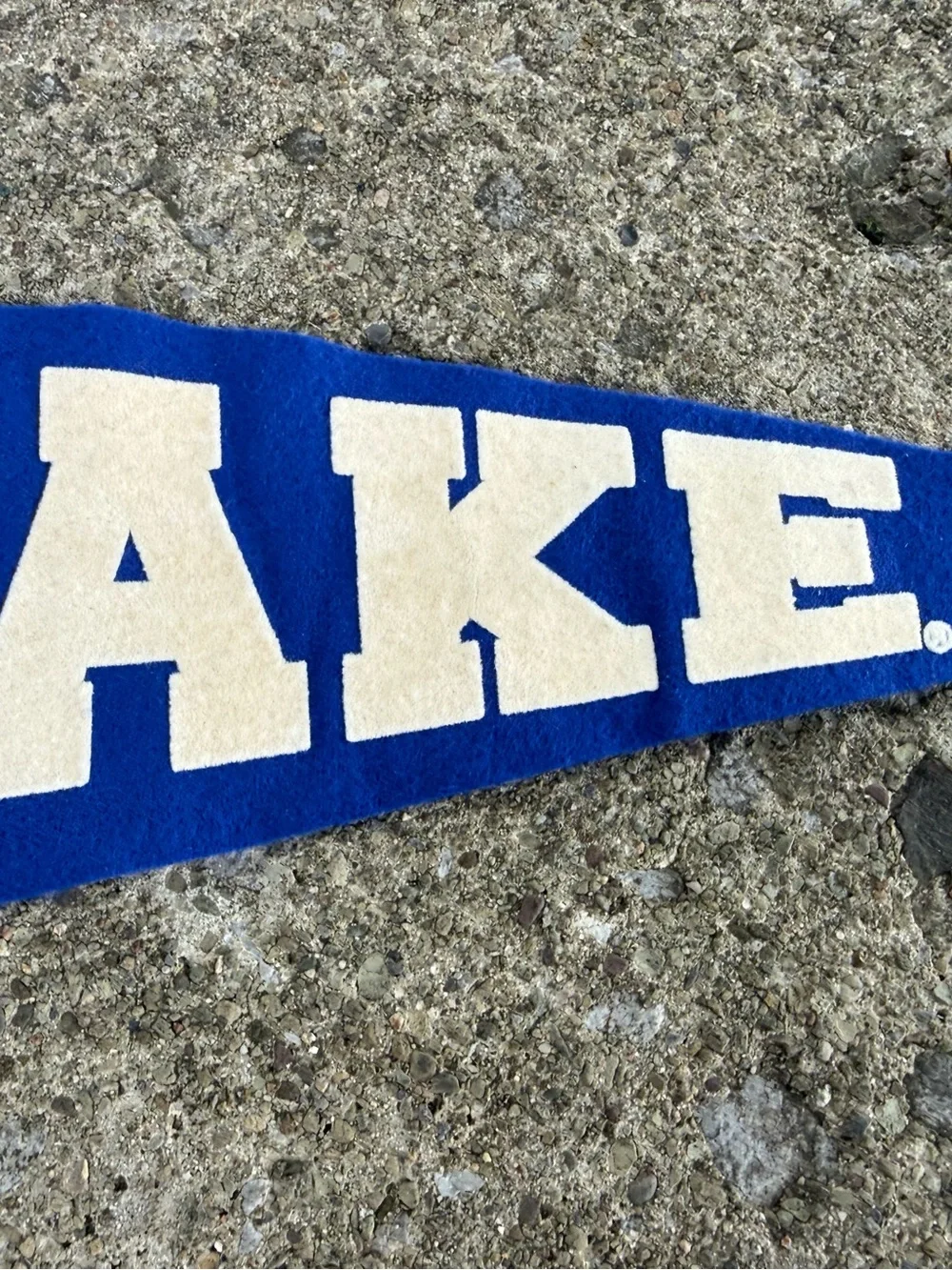 Drake university Blue and White Felt smaller Pennant Banner